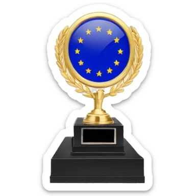 european-union-flag on trophee circle sticker