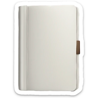 white journal  sticker