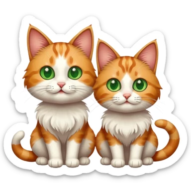 silly and cute cats sticker