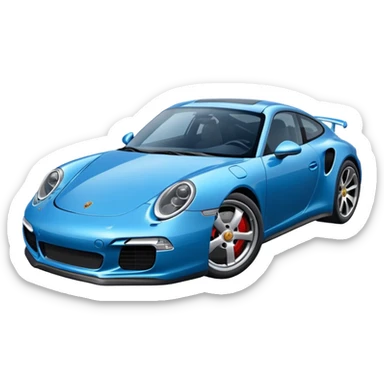 Porsche 911 bleue nuit sticker
