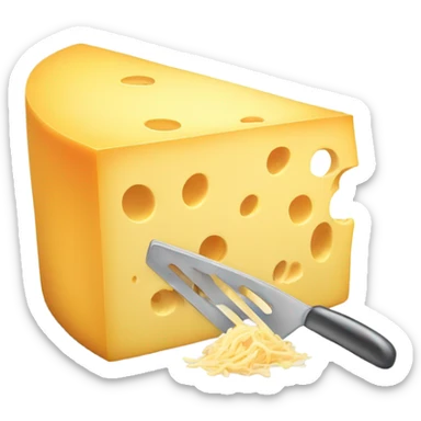 Cheese getting grated sticker