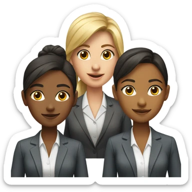 corporate team of girls sticker
