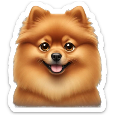 Red Pomeranian sticker