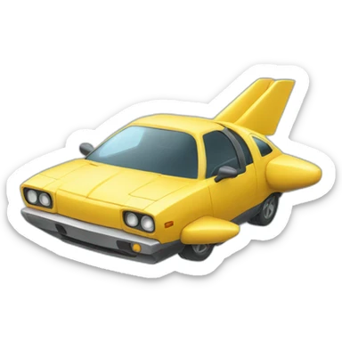 Flying car sticker