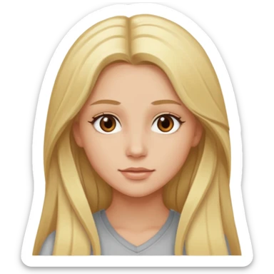 Skylar Shaye with long blonde hair, brown eyes sticker