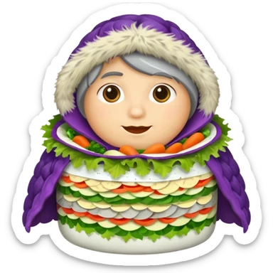 salad herring under a fur coat sticker
