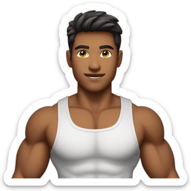 Beau garçon adolescents musclé sticker