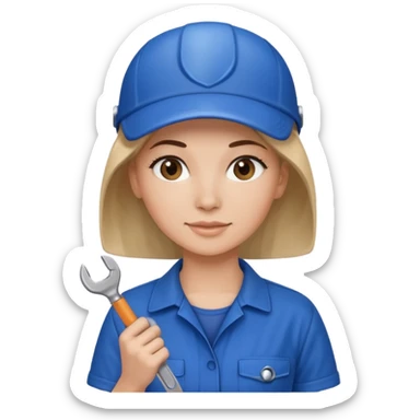 mechanic woman sticker