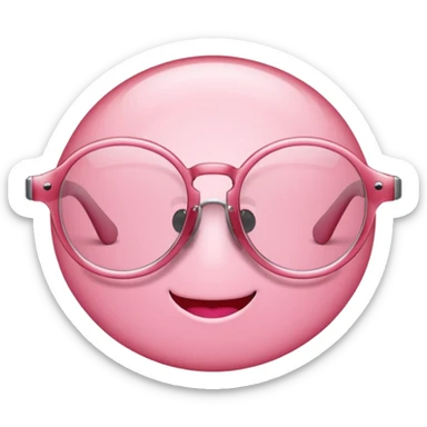 Rose pink glasses sticker