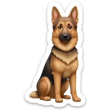 completely tan colored german shepard sticker