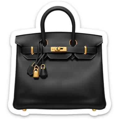 black hermes bag sticker