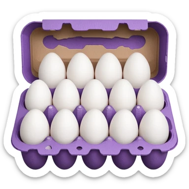 purple big egg carton sticker