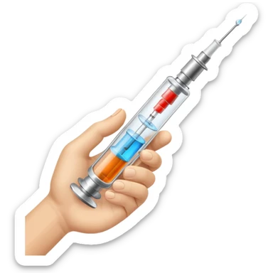 Syringe in fist sticker