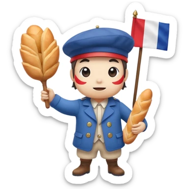 A Pokémon monster based on the theme of France  sticker