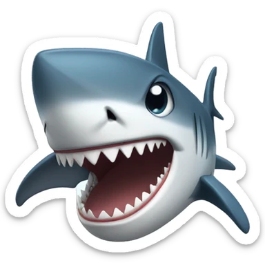 crying shark  sticker
