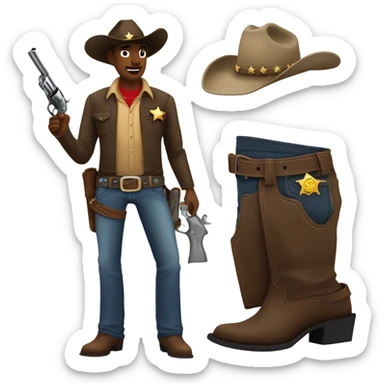 Deputy Cowboy sticker