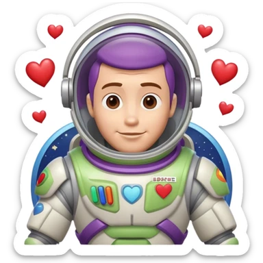Buzz lightyear with hearts sticker