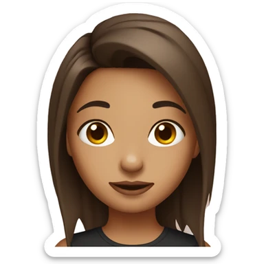 Tattooed brown hair girl sticker