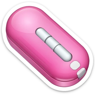 pink medication capsule sticker