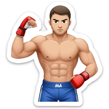 MMA fighter warming up sticker