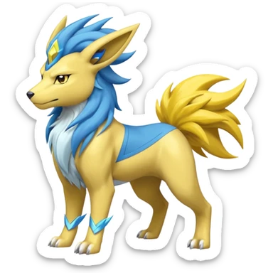 Masculine Suicune-Manectric-Pokémon-Fakémon-Digimon-fusion sticker