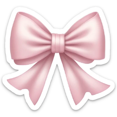 Light pink bow sticker