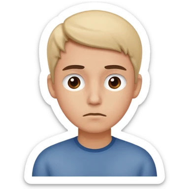 Person hesatating sticker