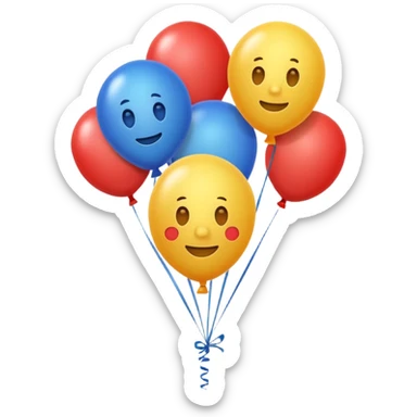 Balloon person sticker