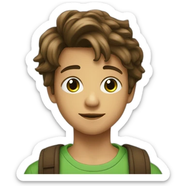 Garcon de 13 ans brun au yeux vert qui s appelle esteban sticker