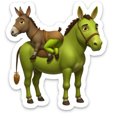 Shrek petting Donkeys butt sticker