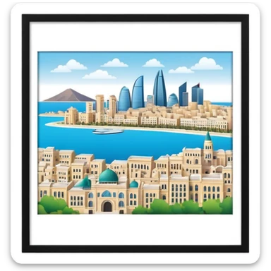 Baku city sticker