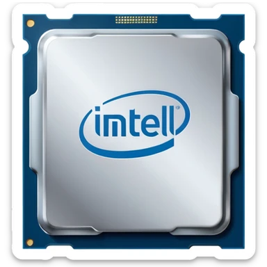 Intel processors emoji print 'GHz Computer 'on processor print GHz Computer sticker
