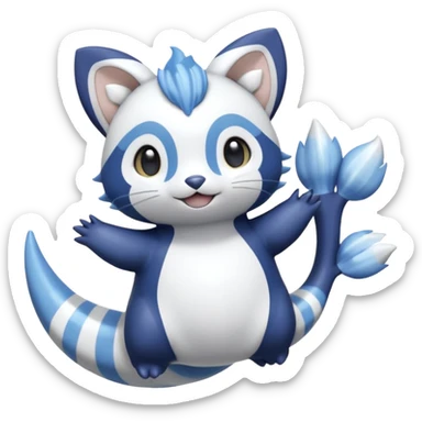 Oceanic Hydrothermal Hydroelectric Whirly Camerupt-Furret-Meowstic-Wailmer-fusion-hybrid (full body) sticker