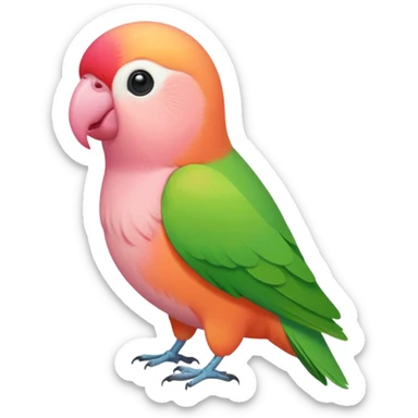 A peach-faced lovebird sticker