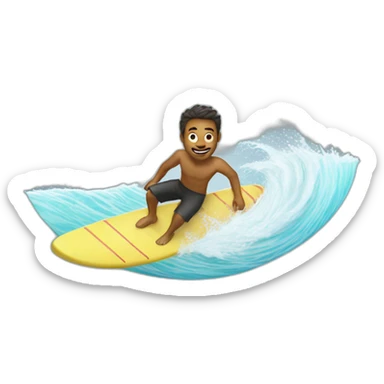 man surfing sticker