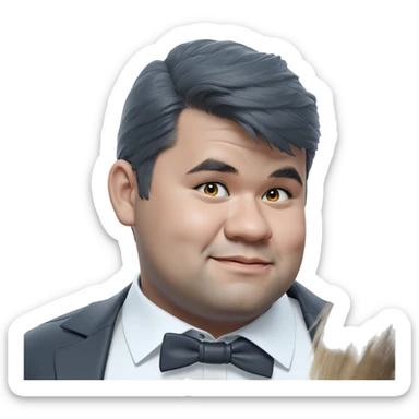 dapper boy in white shirt sticker