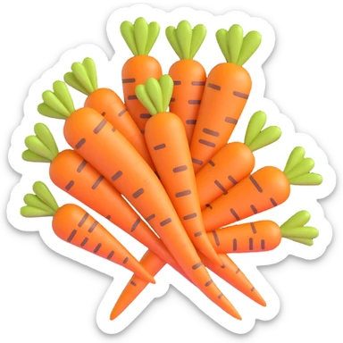 bunch of carrots sticker