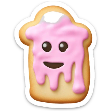 pink frosted sugar cookie sticker