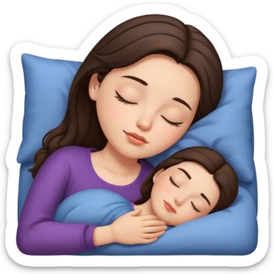 Brunette girl sleeping sticker