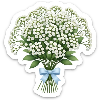 babies breath flower bouquet sticker