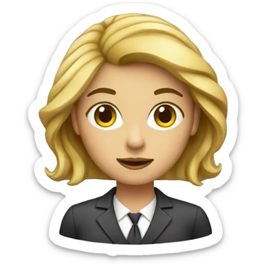 female banker with money sticker