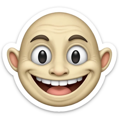 Troll face  which use in edits sticker