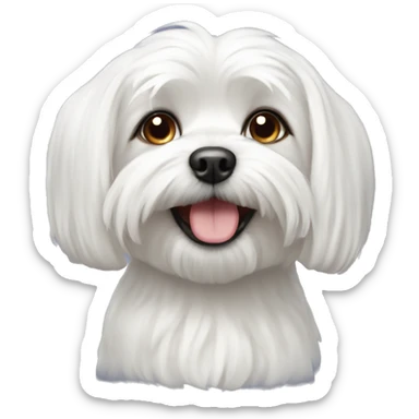 maltese dog sticker