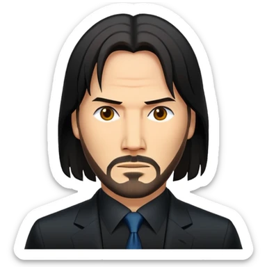 Masculinity John wick emoji 100x100 pixel sticker