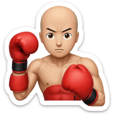 Saitama red hand punch with a boxing glove sticker