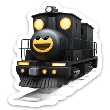 A electric locomotive (With little shiny black Kirby eyes) sticker