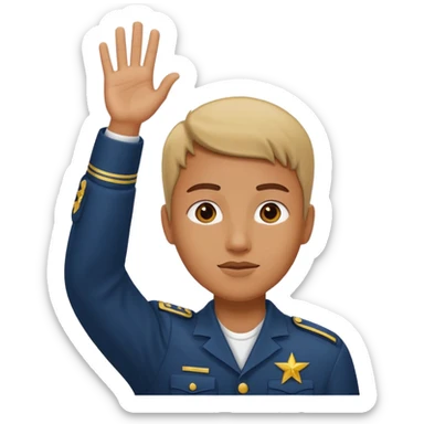 Hitler salute arm raised sticker