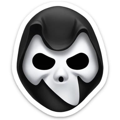 Ghostface mask from scream movie sticker