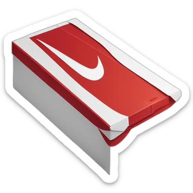 Red nike shoe box sticker