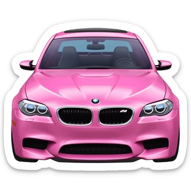 Bmw m5 Car that is pink and cute  sticker